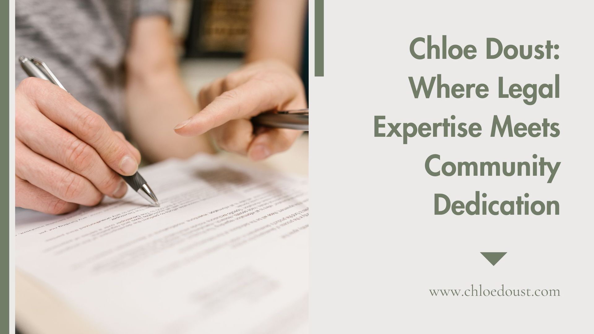 Chloe Doust: Where Legal Expertise Meets Community Dedication